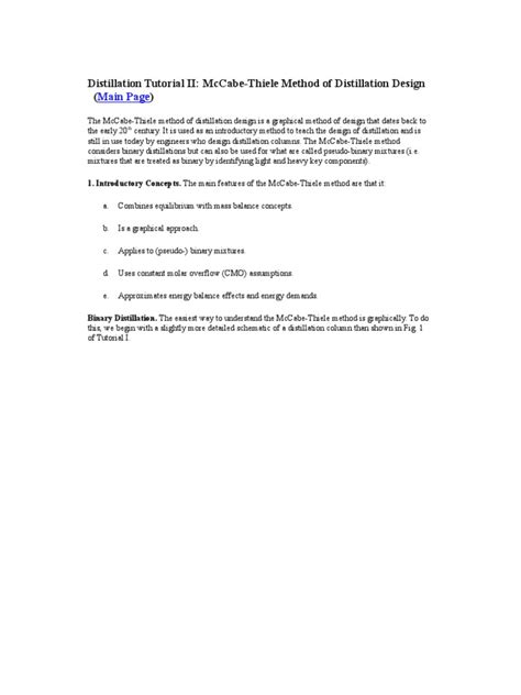 Distillation Tutorial II | PDF | Distillation | Unit Operations