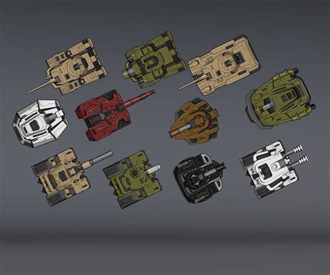 2d Top Down Tanks Vol 01 Game Art Partners