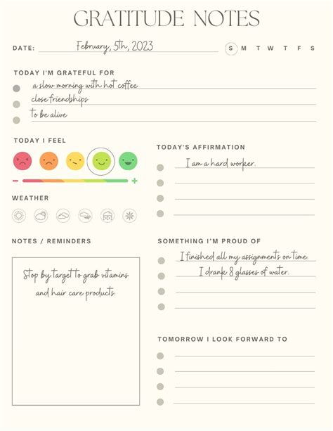 Gratitude Notes Template - Etsy