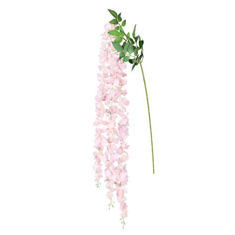 Living Luxury 66 In Light Pink Artificial Hanging Wisteria Flower Stem Spray Set Of 2 31547