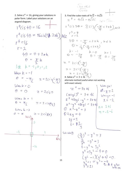 Complex Number Filled Notes Specialist Mathematics Year 12 Vce Thinkswap