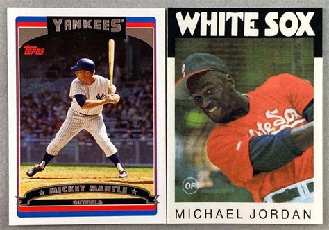 Group Of 2 Michael Jordan Mickey Mantle Cards Matthew Bullock