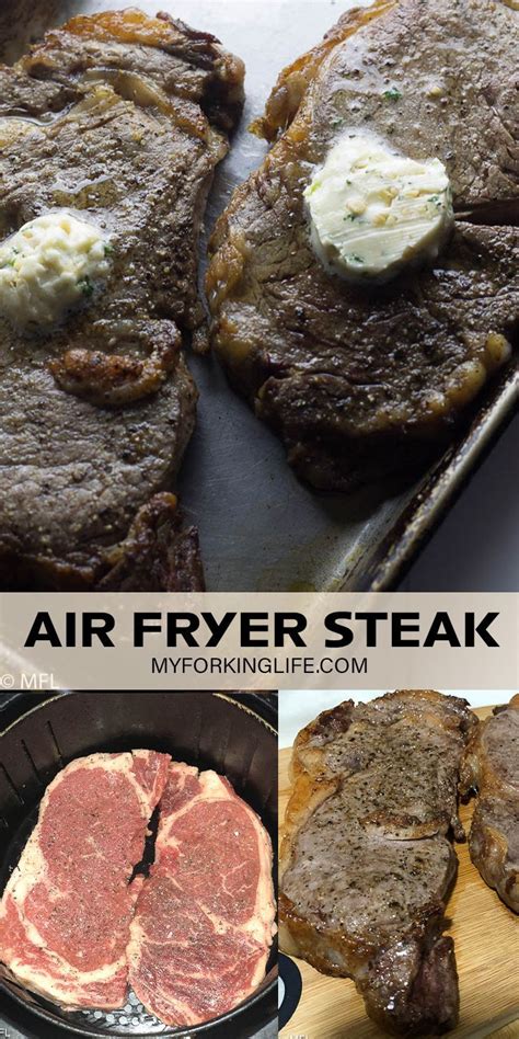 Perfect Air Fryer Steak With Garlic Herb Butter Air Fryer Dinner Recipes Air Fryer Steak Air