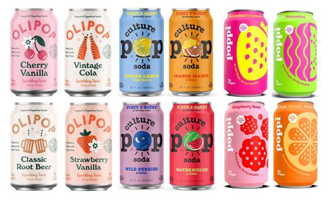 Gut Healthy Probiotic and Prebiotic Soda Variety Pack (Pack of 12