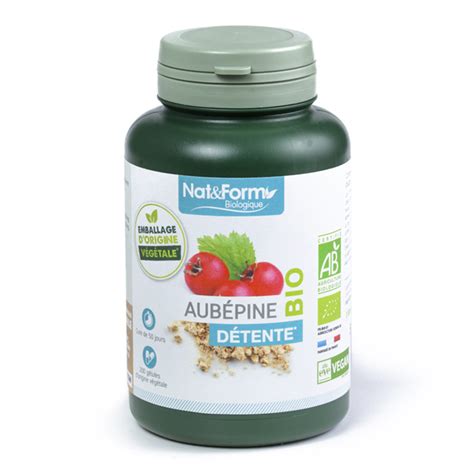 Aubépine bio Complément alimentaire bio et naturel Nat Form