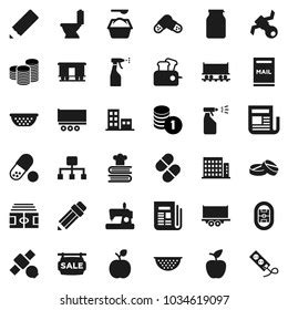 Restaurant Professional Equipment Line Icons Kitchen Stock Vector