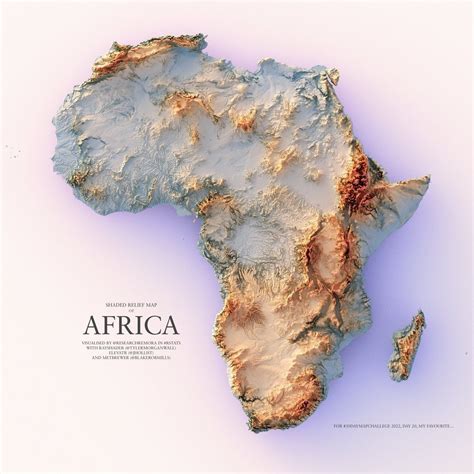 Shaded Relief Maps Of Africa