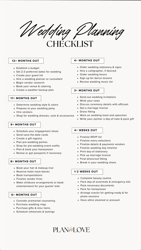 Wedding Checklist Artofit