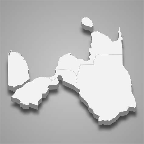 3d Isometric Map Of Northern Mindanao Is A Region Of Philippines