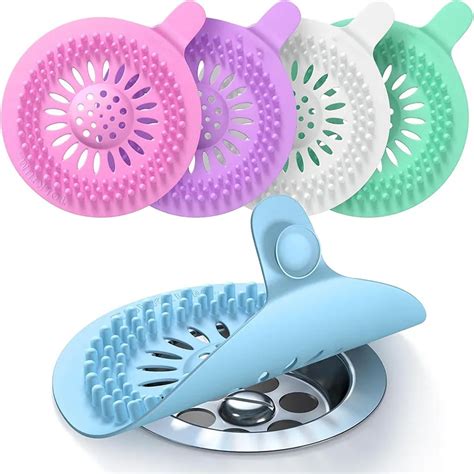 Drain Hair Catcher Silicone Shower Drain Cover Hair Catcher For Bath