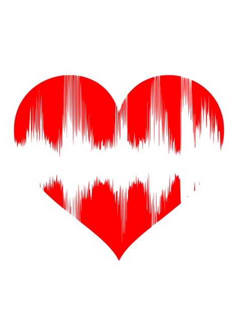 Heart With Heartbeat Wave Free Svg File Svg Heart