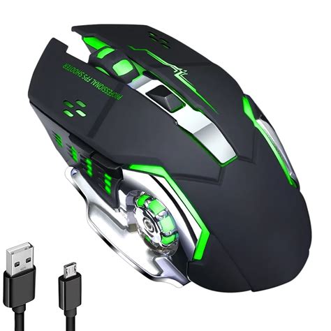 ZOUYUE Wireless Gaming Mouse with Buttons on the Side Rechargeable ...