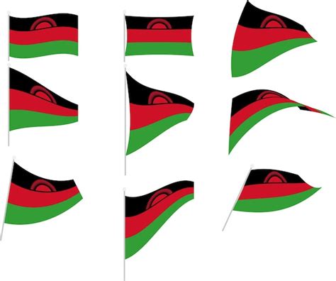 Premium Vector Vector Illustration Of Set With Malawi Flag