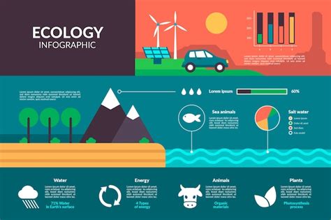 Infographie De L Cologie Design Plat Avec Des Couleurs R Tro Vecteur