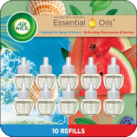 Air Wick 10ct Scented Oil Refill Calming Sea Spray Breeze Watermelon