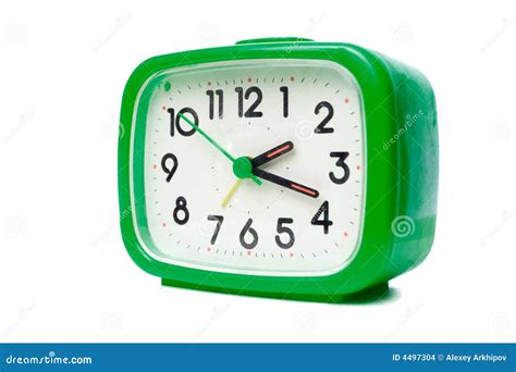 Green Alarm Clock Stock Photo Image Of Alarmclock Hour