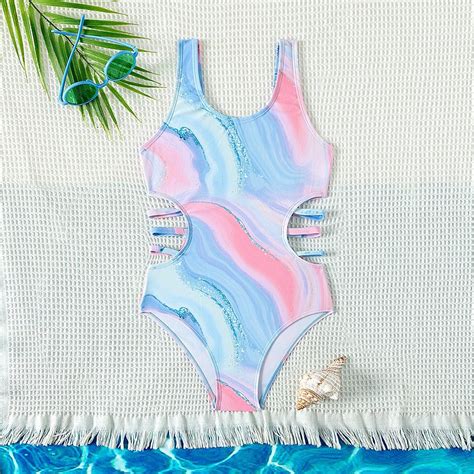 Fashion One Piece Tie Dye With Back U Shape Swimsuit China Swimwear And Bikini Price