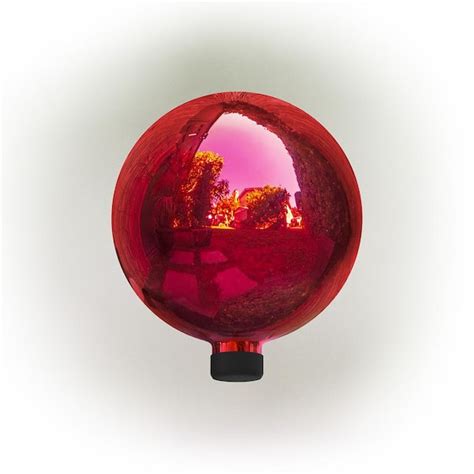 Reviews For Alpine Corporation 10 In Dia Indoor Outdoor Glass Gazing Globe Yard Decoration Red