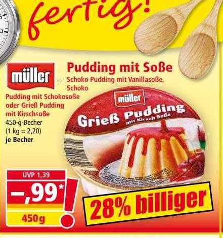 Müller Pudding Mit Soße Angebot bei NORMA