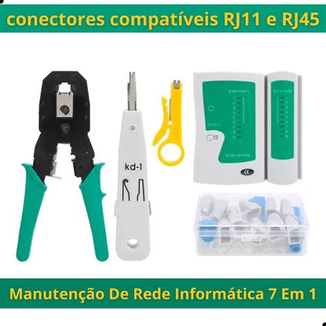 Kit Ferramentas Manuten O De Rede Internet Cabos Ferramenta