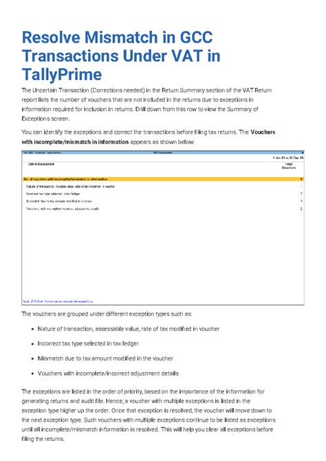 Gcc vat resolve exceptions tally - The Uncertain Transaction