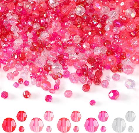 Upins Valentines Crystal Beads 1200pcs Valentine Beads For