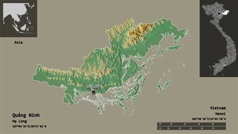 Shape Of Quang Ninh Province Of Vietnam And Its Capital Distance