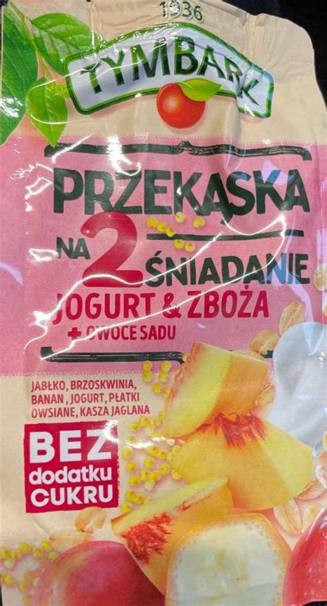 Tymbark Przekąska na 2 śniadanie jogurt zboża owoce sadu 100 g