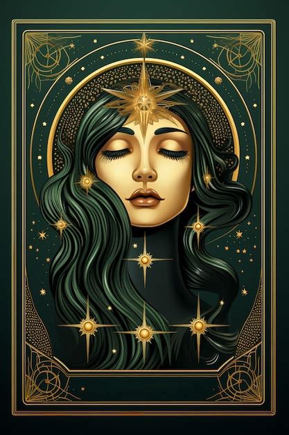 Símbolo astrológico geométrico zodíaco tarjeta de tarot fondo estrella