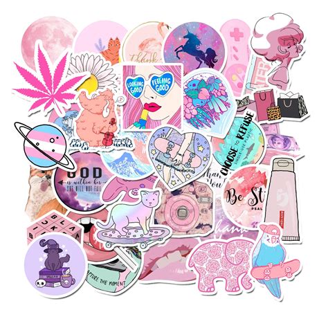 Buy Pink Cute Stickers Pcs Vsco Stickers For Laptop And Water Bottle