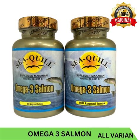 Jual SEA QUILL OMEGA 3 SALMON 100 Softgel Isi 120 Softgel 30 Cap