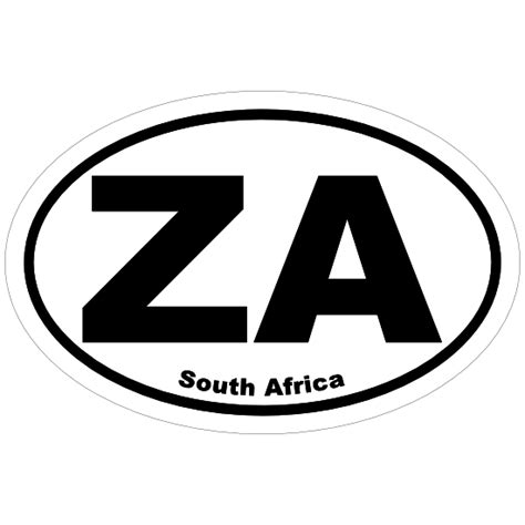 Order Your South Africa Za Oval Sticker Today Free Shipping