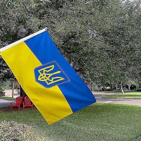 Ukraine Flag 3x5 Ft Vivid Color Premium Banner Small And Large