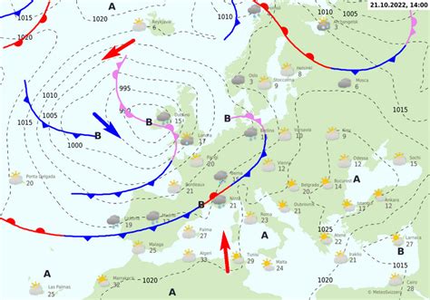 Venerdì 21 ottobre nubi e qualche pioggia al nord ovest Meteobook