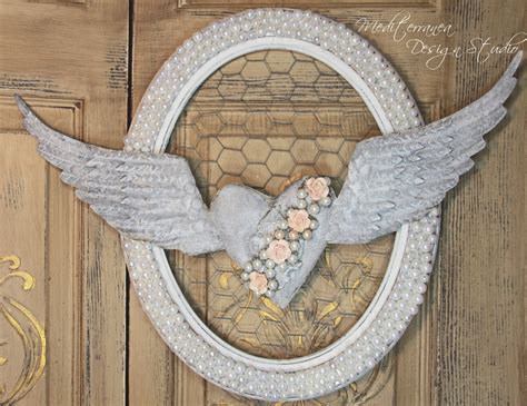 Angel Wing Wall Decor Metal Angel Wings With Heart Heart - Etsy