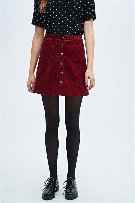 Cooperative By Urban Outfitters A Line Cord Skirt Cord Skirt Outfit