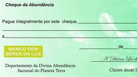 Cheque da abundância O Segredo