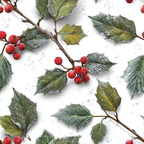 holly leaves seamless pattern  stock photo public domain pictures
