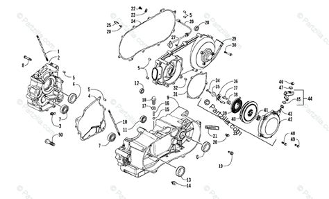 Arctic Cat ATV 2007 OEM Parts Diagram For Crankcase Assembly