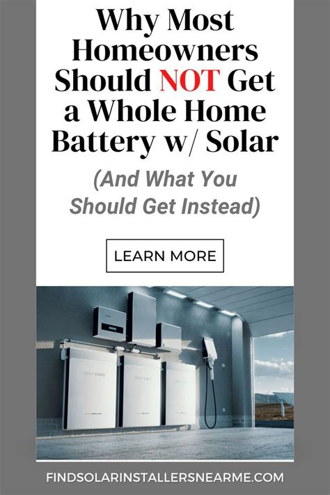 4 Reasons To Skip A Home Battery Backup W Your Solar Installation And