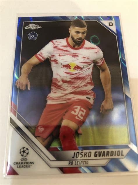 【目立った傷や汚れなし】2021 22 Topps Chrome Champions League Josko Gvardiol Blue