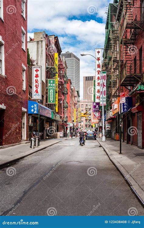 Typical Street In Chinatown In New York Editorial Stock Photo Image