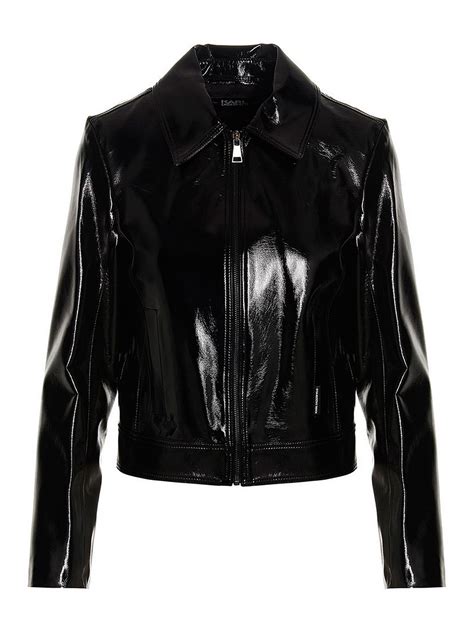 Leather Jacket Karl Lagerfeld Vinyl Effect Jacket With A Zip