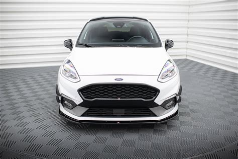 Front Splitter V Ford Fiesta Mk St St Line Gloss Black Our Offer