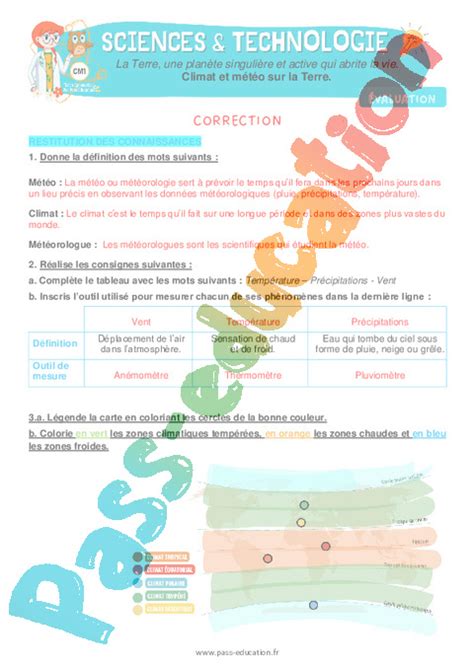 Climat Et M T O Sur La Terre Cm S Quence Vid O Edith