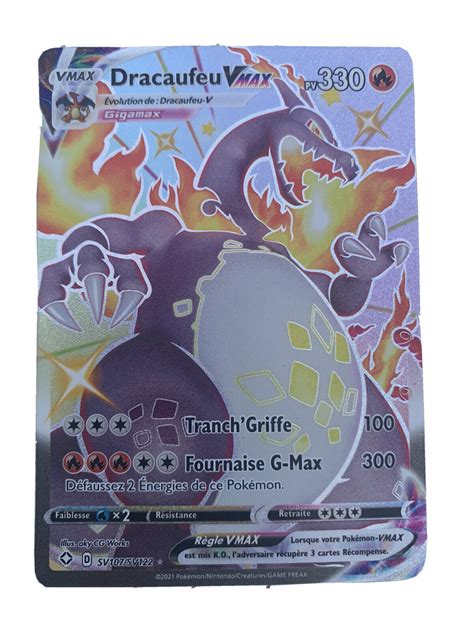 Dessin Pokemon Dracaufeu Shiny Vmax Cette Carte Pokemon A Affole Les