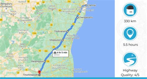 Chennai To Trichy Distance Time Routes Useful Travel Information