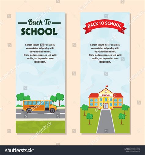 Back School Vertical Banner Stock Vector Royalty Free 1143946592