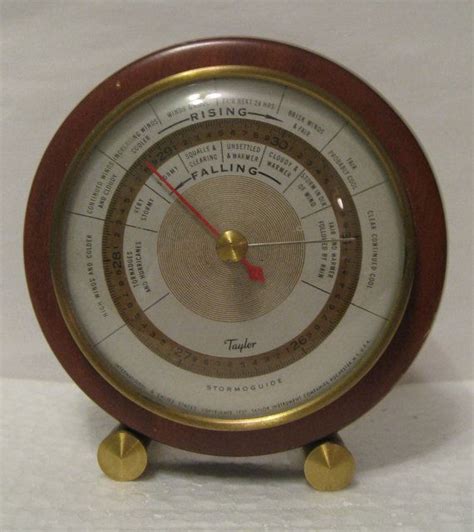 Vintage Home Decortaylor Instruments Weather Barometerart Decowood