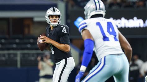 Raiders QB Aidan O’Connell completed 71% of his passes in preseason